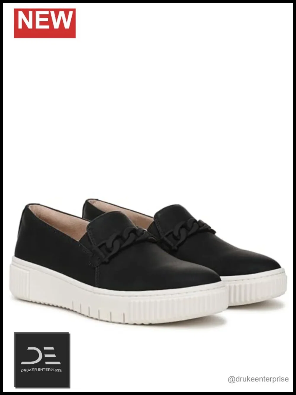 Women's Slip-On Platform Sneaker with Chain Detail